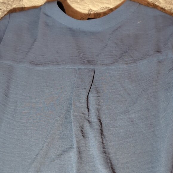 XXL - Dalia Long Sleeve Crepe Blouse Blue - Picture 4 of 6